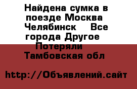 Найдена сумка в поезде Москва -Челябинск. - Все города Другое » Потеряли   . Тамбовская обл.